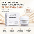 Cosmelan 2 mesoestetic skincare product with packaging on a beige background