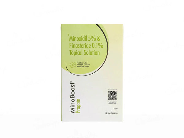 Minoxidil Finasteride Hair Regrowth Topical Solution bottle - Minoboost Progain