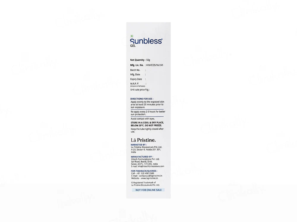 Sunbless Cyclic Silicon Free Sunscreen Gel SPF 50+ PA+++
