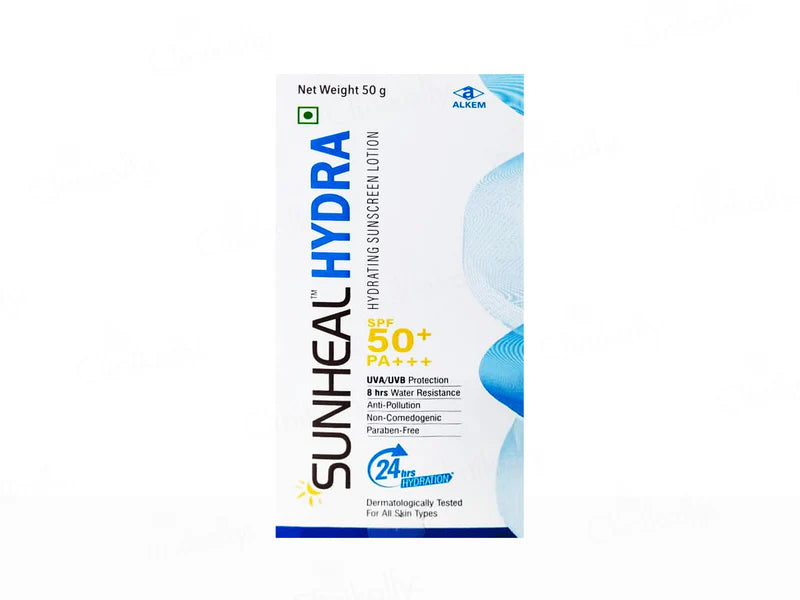 Sunheal Hydrating Sunscreen Lotion SPF 50+ PA+++ box packaging