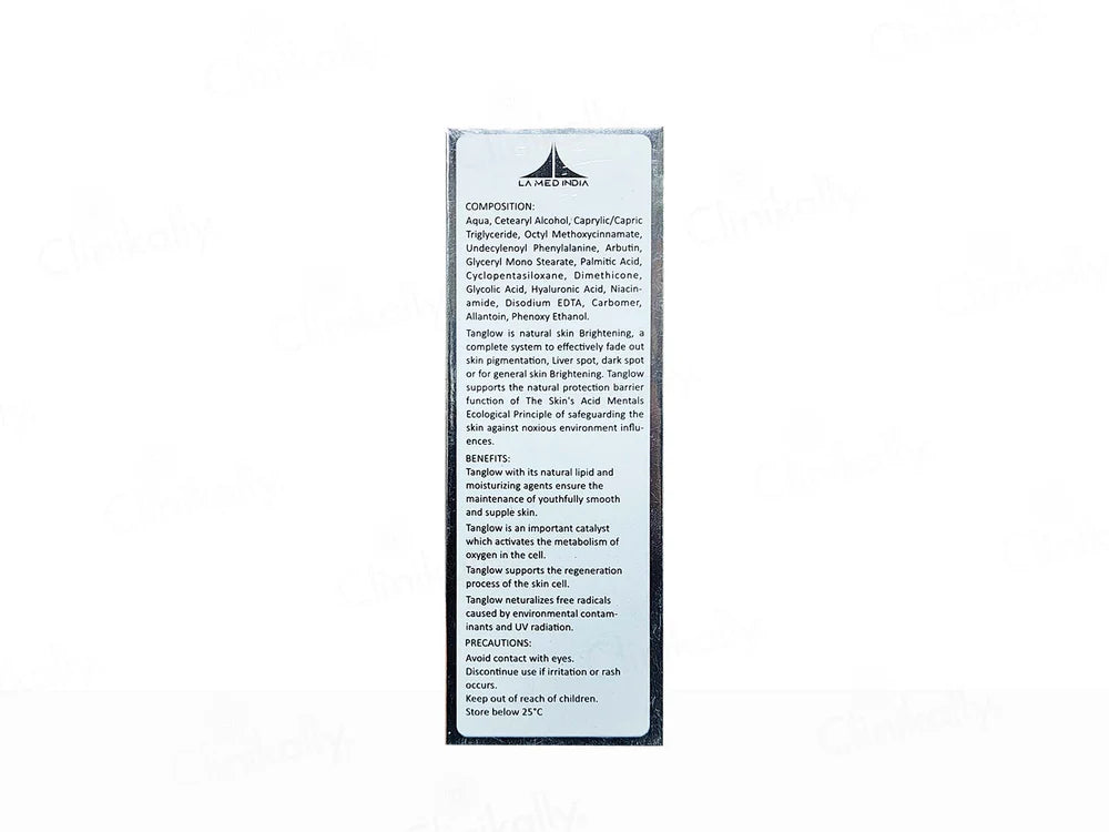 Tanglow Skin Brightening Cream Targets Pigmentation Brightens Tone