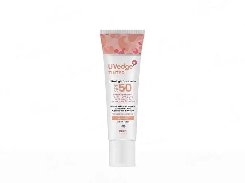 UVedge Tinted Sunscreen SPF 50 PA+++ bottle front view