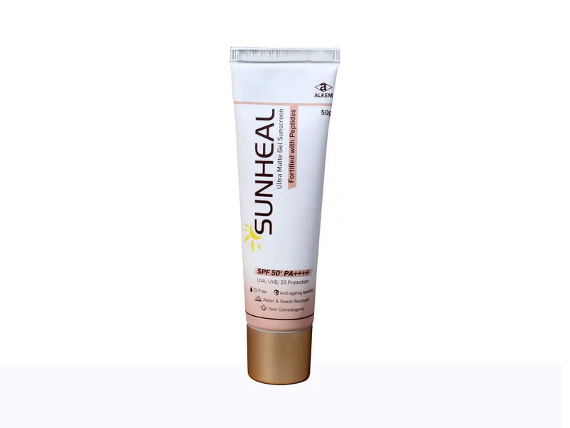 Sunheal Ultra Matte Gel Sunscreen SPF 50+ PA++++ tube front view