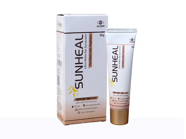 Sunheal Ultra Matte Gel Sunscreen SPF 50+ PA++++ tube front view