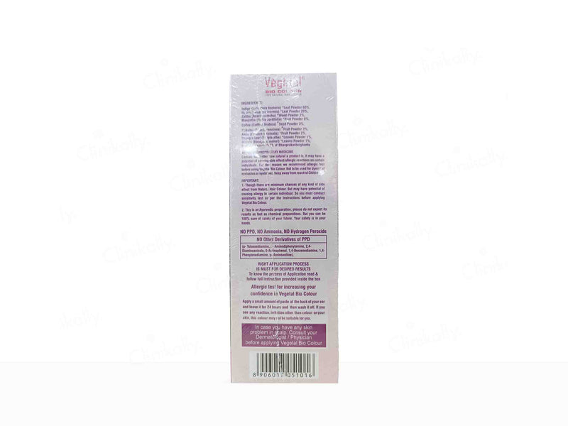 Vegetal Bio Colour Soft Black Hair Colour tube packaging